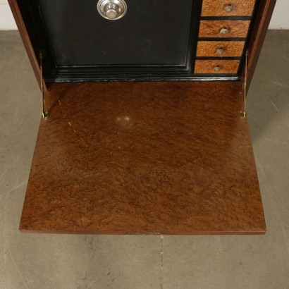 Secretaire with Safety Box Mahogany Metal Italy 20th Century