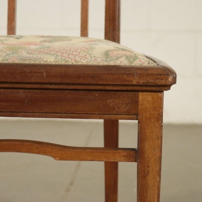 Group of 4 Liberty Chairs Mahogany Padded Italy 20th Century