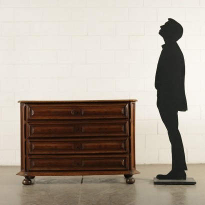 Piedmontese Chest of Drawers Walnut Italy 18th Century