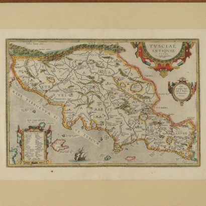 Map of The Ancient Etruria 16th-17th Century