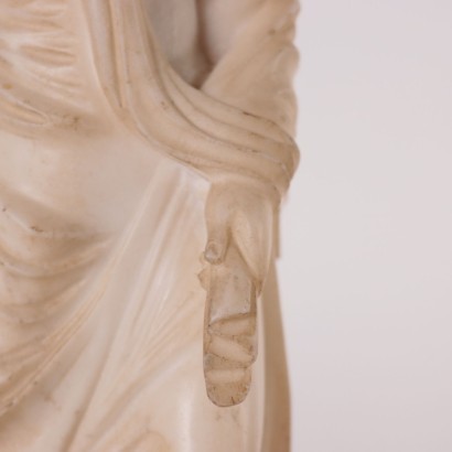 Sculpture of a Roman Matron White Marble Italy 19th Century