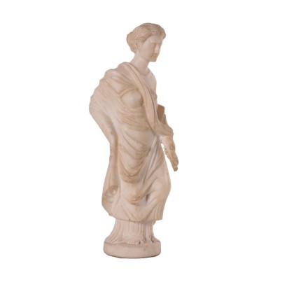 Sculpture of a Roman Matron White Marble Italy 19th Century