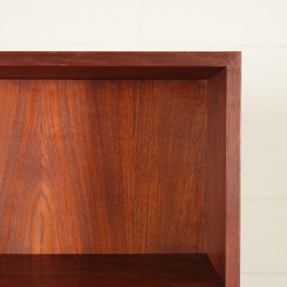 Chest of Drawers Teak Veneer Brass Metal Italy 1960s