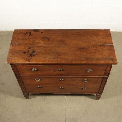 Commode Piémontaise Directoire Sapin Commun Noyer Orme Italie Fin'700