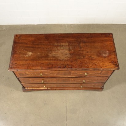 Inlaid Baroque Chest of Drawers Marple Oilive Beech Italy 18th Century