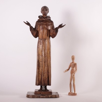 Statue Representing St. Francisco Gypsum 1930s