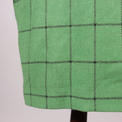 Vintage Duster Coat aus grüner Wolle