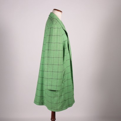 Abrigo Vintage Duster en lana verde