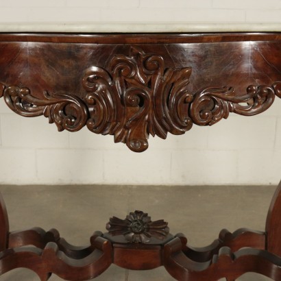 Neapolitan Louis Philippe Console Mahogany Italy 19th Century