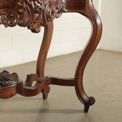 Neapolitan Louis Philippe Console Mahogany Italy 19th Century