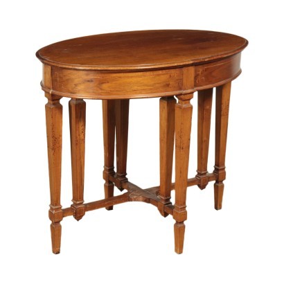 Neo-Classical Revival Table Walnut Marple Italy 20th Century