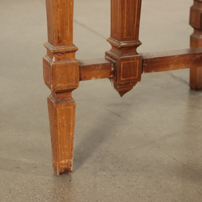 Neo-Classical Revival Table Walnut Marple Italy 20th Century