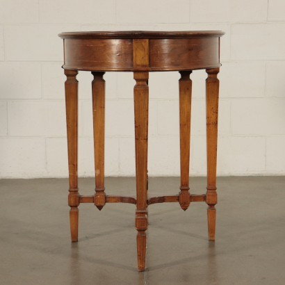 Neo-Classical Revival Table Walnut Marple Italy 20th Century