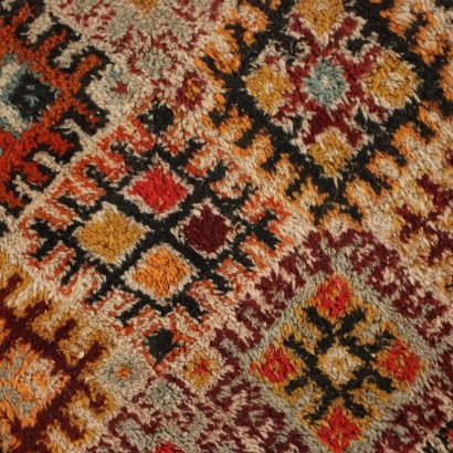 Vintage Carpet Wool Cotton Morocco 1980s-1990s