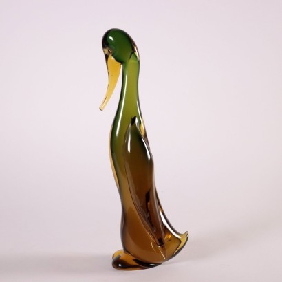 Glass Goose Murano Italy 20th Century Archimede Seguso