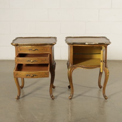 Pair of Venice Barocchetto Revival Bedside Tables Italy 20th Century