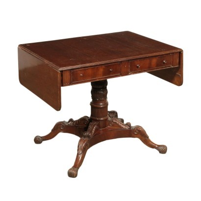 Table Basse Début Victorienne Acajou Sapin Angleterre 19ième Siècle