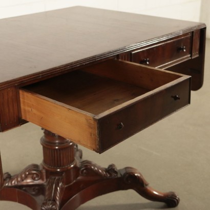 Table Basse Début Victorienne Acajou Sapin Angleterre 19ième Siècle