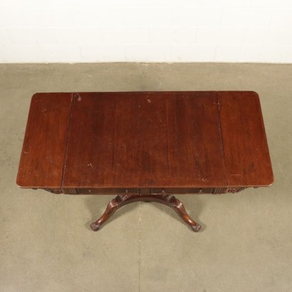 Table Basse Début Victorienne Acajou Sapin Angleterre 19ième Siècle