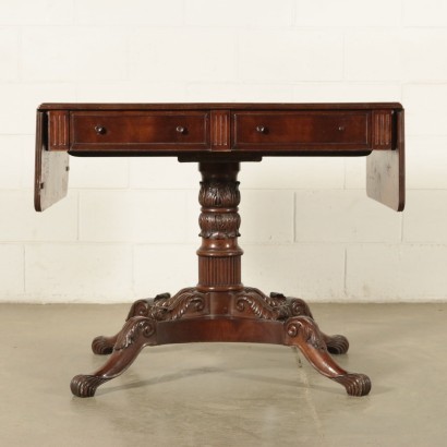 Table Basse Début Victorienne Acajou Sapin Angleterre 19ième Siècle