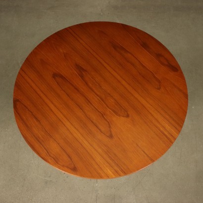 Table Teak Veneer Metal Italy 1960s