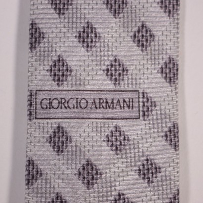 Cravate à Carreaux Armani Soie Milan Italie