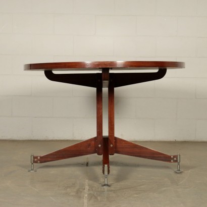 Table Ovale Sergio Mazza Placage palissandre Laiton Italie Années 60