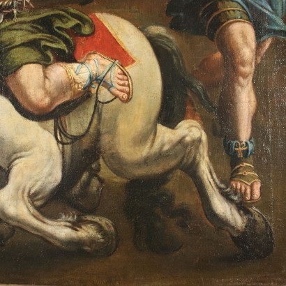 The Conversion Of Saul Oil On Canvas Italian School 18th Century