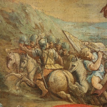 The Conversion Of Saul Oil On Canvas Italian School 18th Century
