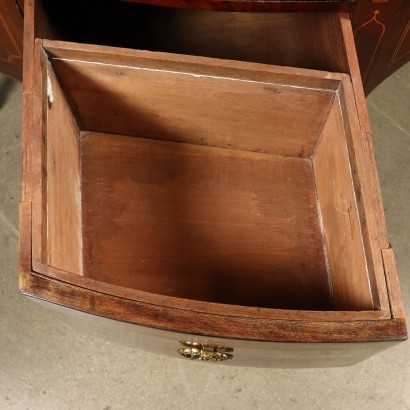 English George III Sideboard Mahogany Maple Ebony Bro Brass About 1790