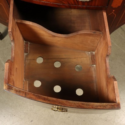 English George III Sideboard Mahogany Maple Ebony Bro Brass About 1790