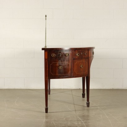 English George III Sideboard Mahogany Maple Ebony Bro Brass About 1790