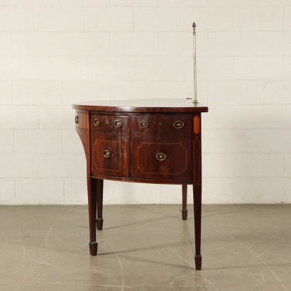 English George III Sideboard Mahogany Maple Ebony Bro Brass About 1790