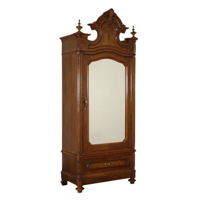 Armoire Umbertino Noyer Miroir Italie Fin '800