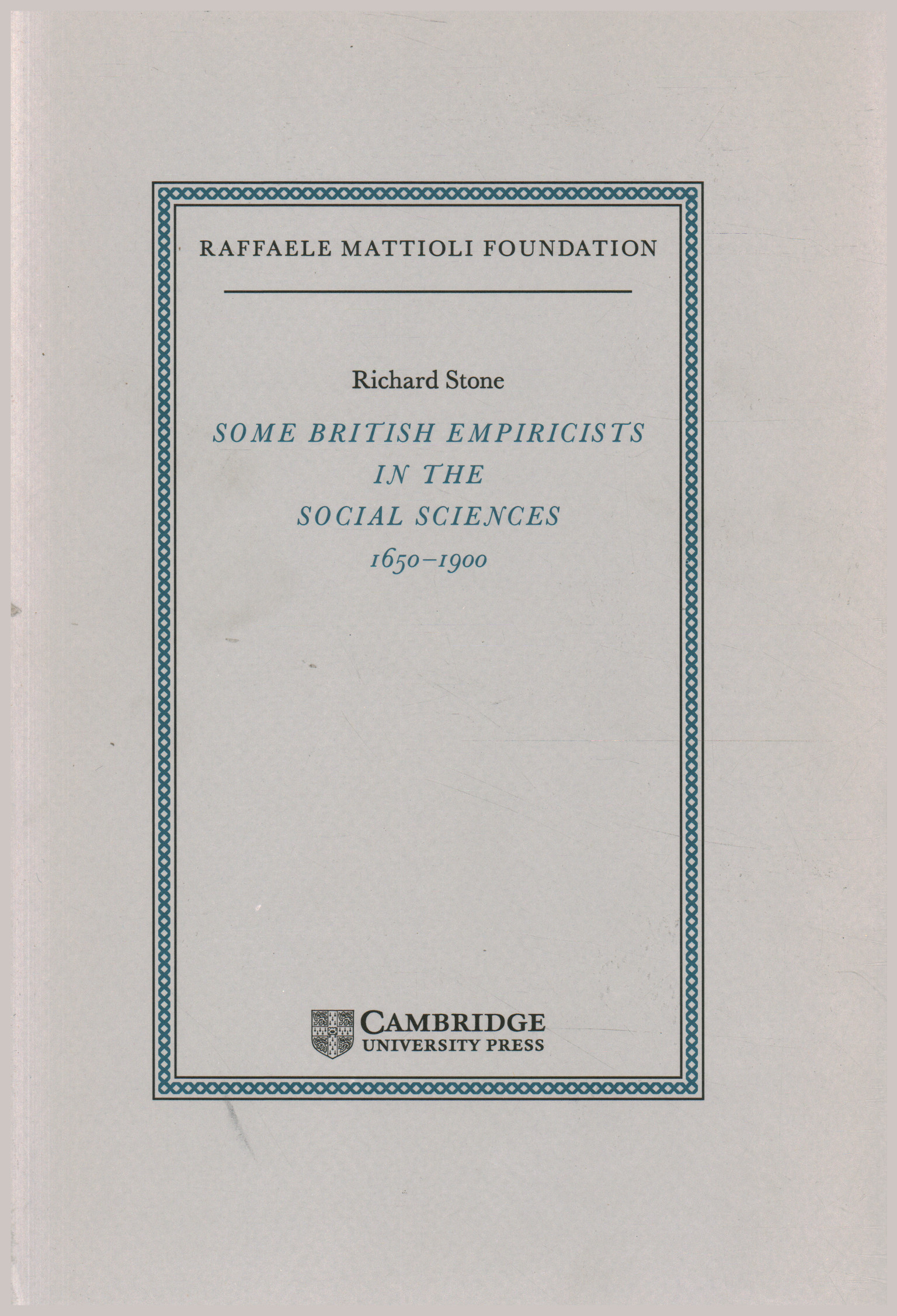 Quelques empiristes britanniques en sciences sociales, Richard Stone