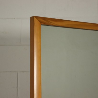 Chest of Drawer Mahogany Veneer Brass Mirror Italy 1960s