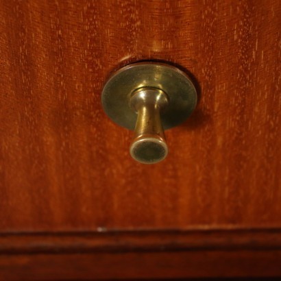 Chest of Drawers Mahogany Veneer Brass Italy 1960s-1970s