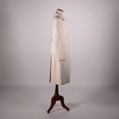 Vintage White Wool Coat Italy 1960s-19670s