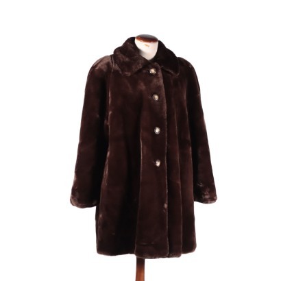 Cappotto Vintage in pelliccia sintetica