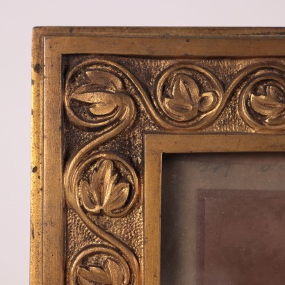 Photoframe Gilded Bronze Milan Italy 20th Century Antonio Pandiani