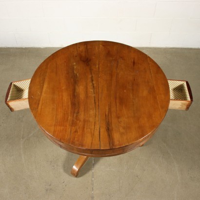 Table Lombarde Restauration Placage Noyer Erable Italie \\'800
