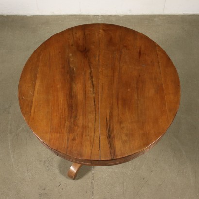 Lombard Restoration Table Walnut Veneer Marple Italy 19th Century