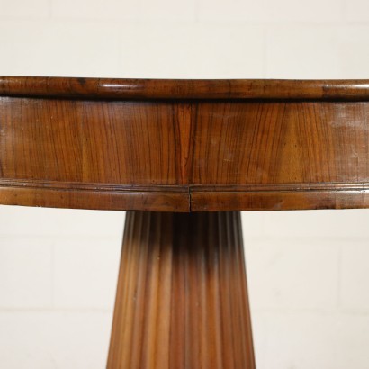 Lombard Restoration Table Walnut Veneer Marple Italy 19th Century