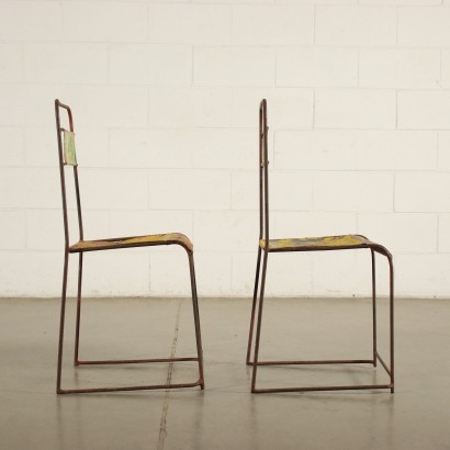 Pair of Iron Chairs Italy 20th Century