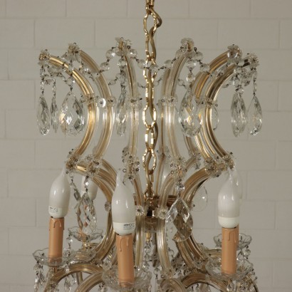 Chandelier In The Style Of Maria Theresa Glass Italy 20th Century