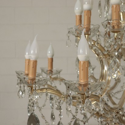 Chandelier In The Style Of Maria Theresa Glass Italy 20th Century