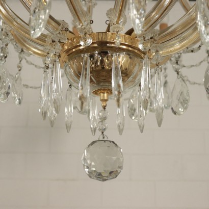 Chandelier In The Style Of Maria Theresa Glass Italy 20th Century