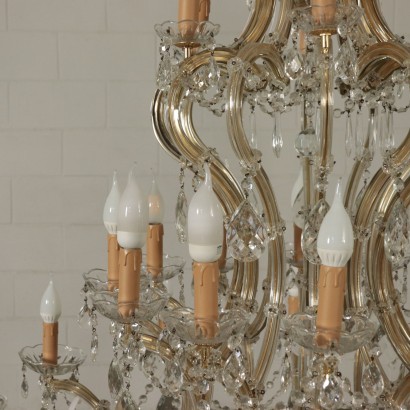 Chandelier In The Style Of Maria Theresa Glass Italy 20th Century