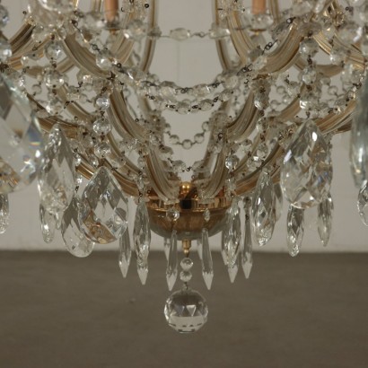 Chandelier In The Style Of Maria Theresa Glass Italy 20th Century