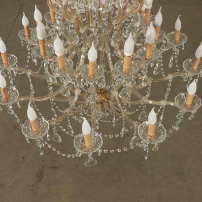 Chandelier In The Style Of Maria Theresa Glass Italy 20th Century